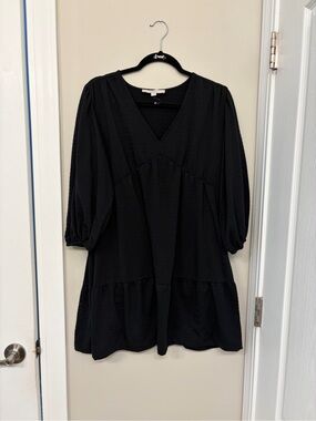 LOFT Black V-Neck Babydoll Tunic